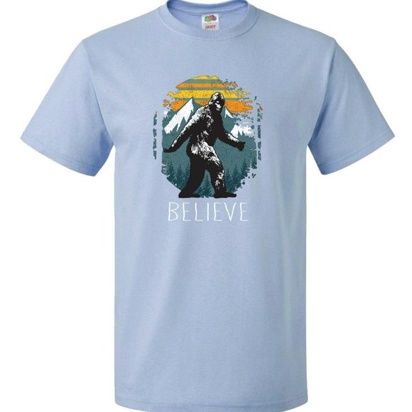 Sasquatch Believe Mountains Bigfoot Short Sleeve - Picture 9 of 10